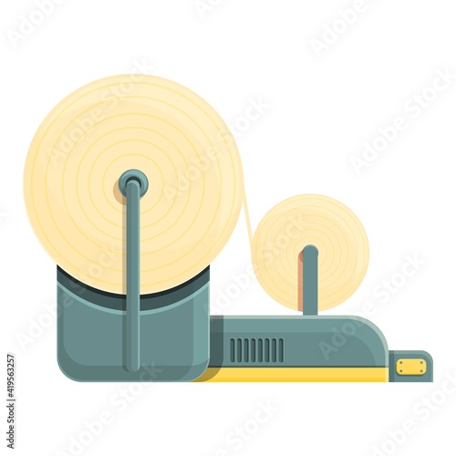 Paper production factory icon. Cartoon of paper production factory vector icon for web design isolated on white background