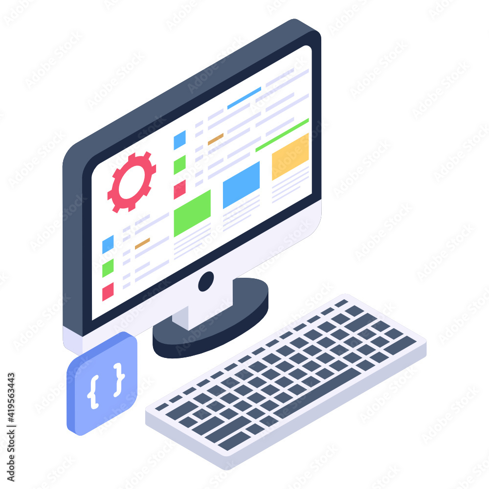 A modern style icon of website infographic
A modern style icon of website infographic