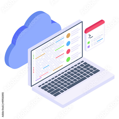 
An editable design vector of web programming 

