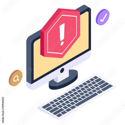 
Trendy vector design of system alert 


