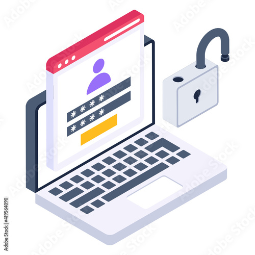 
Web profile login icon, editable vector 

