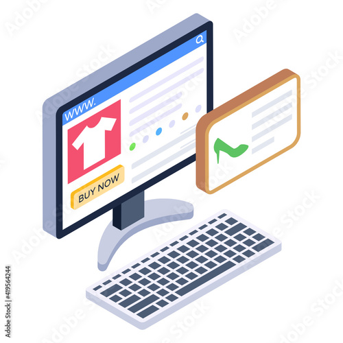 
An icon design of web shopping

