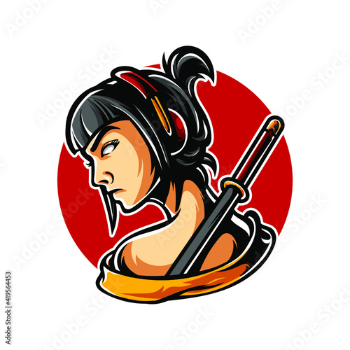 Samurai Geisha E Sport Logo