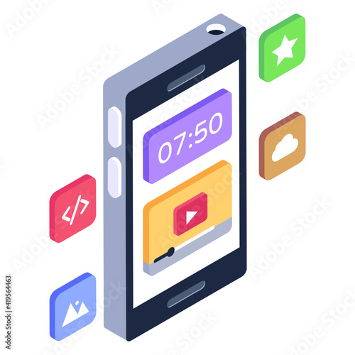  Trendy vector design of mobile video
