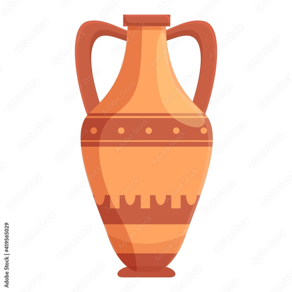 Amphora archeology icon. Cartoon of amphora archeology vector icon for web design isolated on white background