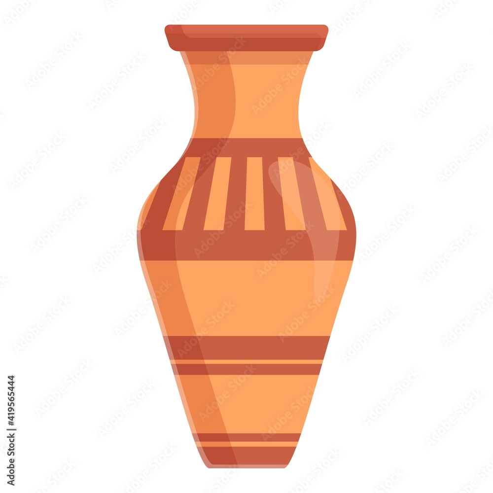 Amphora design icon. Cartoon of amphora design vector icon for web design isolated on white background