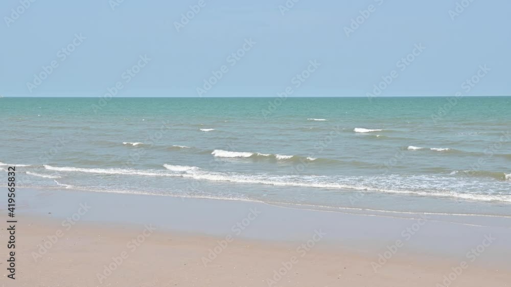 4K Tropical beach with waves crashing empty beach 4K Tropical beach with waves crashing empty beach
