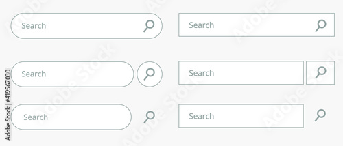 Search bar flat icon. Isolated vector symbol for web UI.