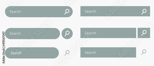 Search bar flat icon. Isolated vector symbol for web UI.