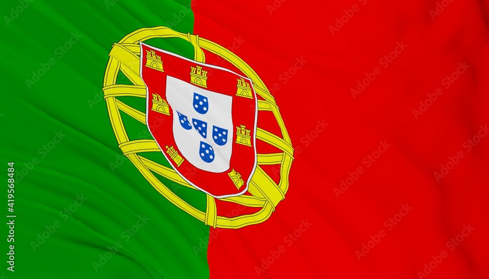 portugal national flag fluttering in the wind 3d realistic render
portugal national flag fluttering in the wind 3d realistic render