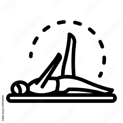 Pilates reformer icon. Outline pilates reformer vector icon for web design isolated on white background