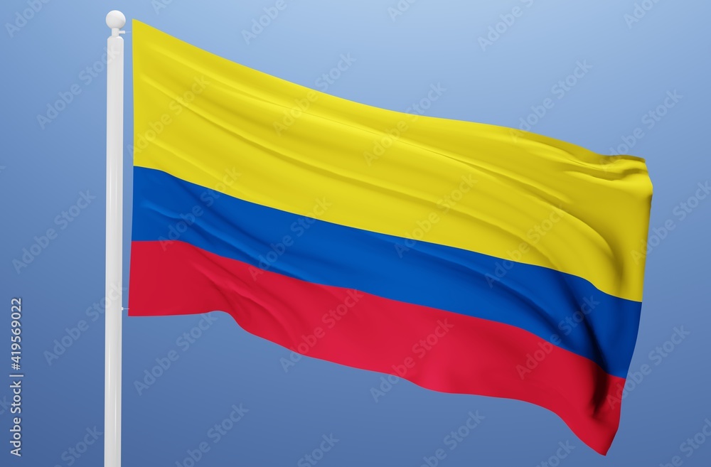 Colombia national flag fluttering in the wind 3d realistic render
Colombia national flag fluttering in the wind 3d realistic render