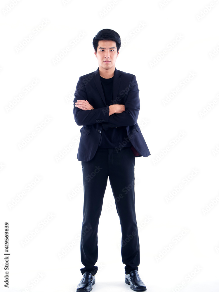 Young businessman on white background Young businessman on white background