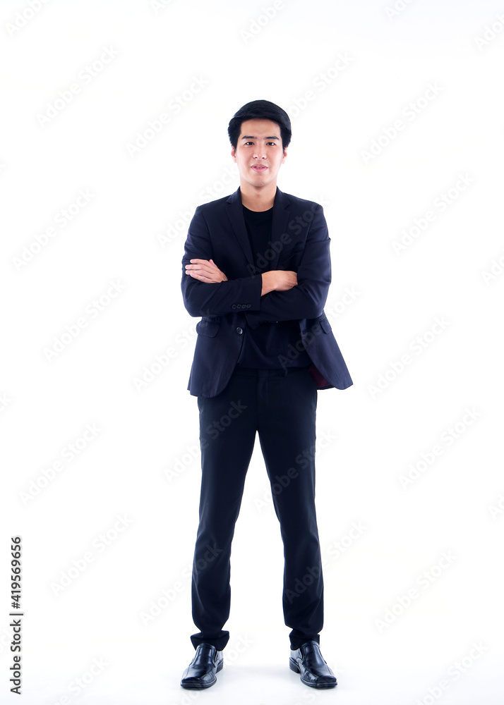 Young businessman on white background Young businessman on white background