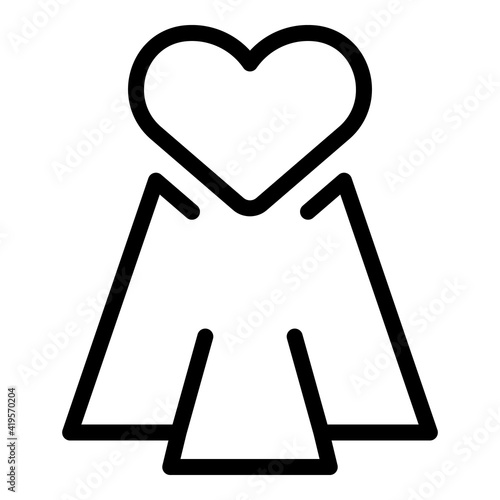 Self-esteem love icon. Outline self-esteem love vector icon for web design isolated on white background