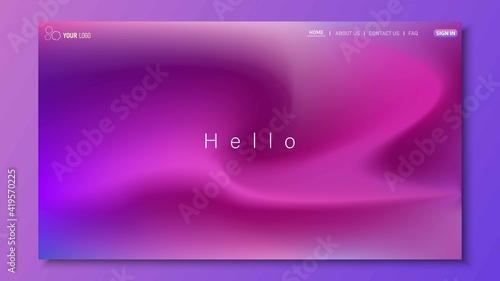 Minimalist landing page background. Website UI design background. Eps 10 vector