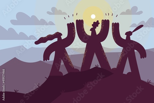 Business teamwork, partnership, cooperation concept