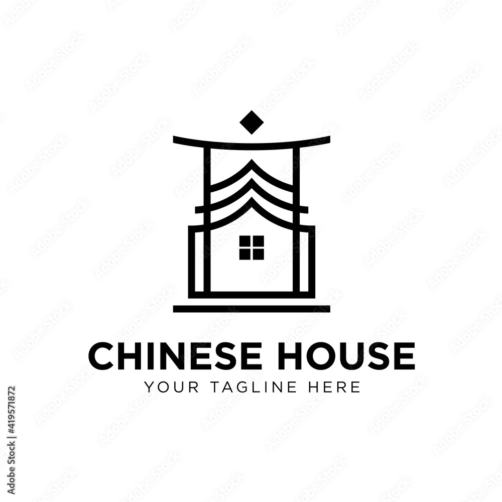 Chinese House Logo concept design