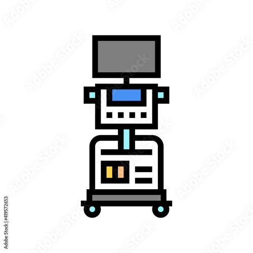 medical ultrasound scanner radiology color icon vector. medical ultrasound scanner radiology sign. isolated symbol illustration
