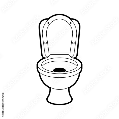 Toilet bowl isolated. WC pan vector illustration