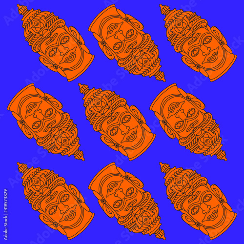 Indian metal mask designs for fabric/textile printing