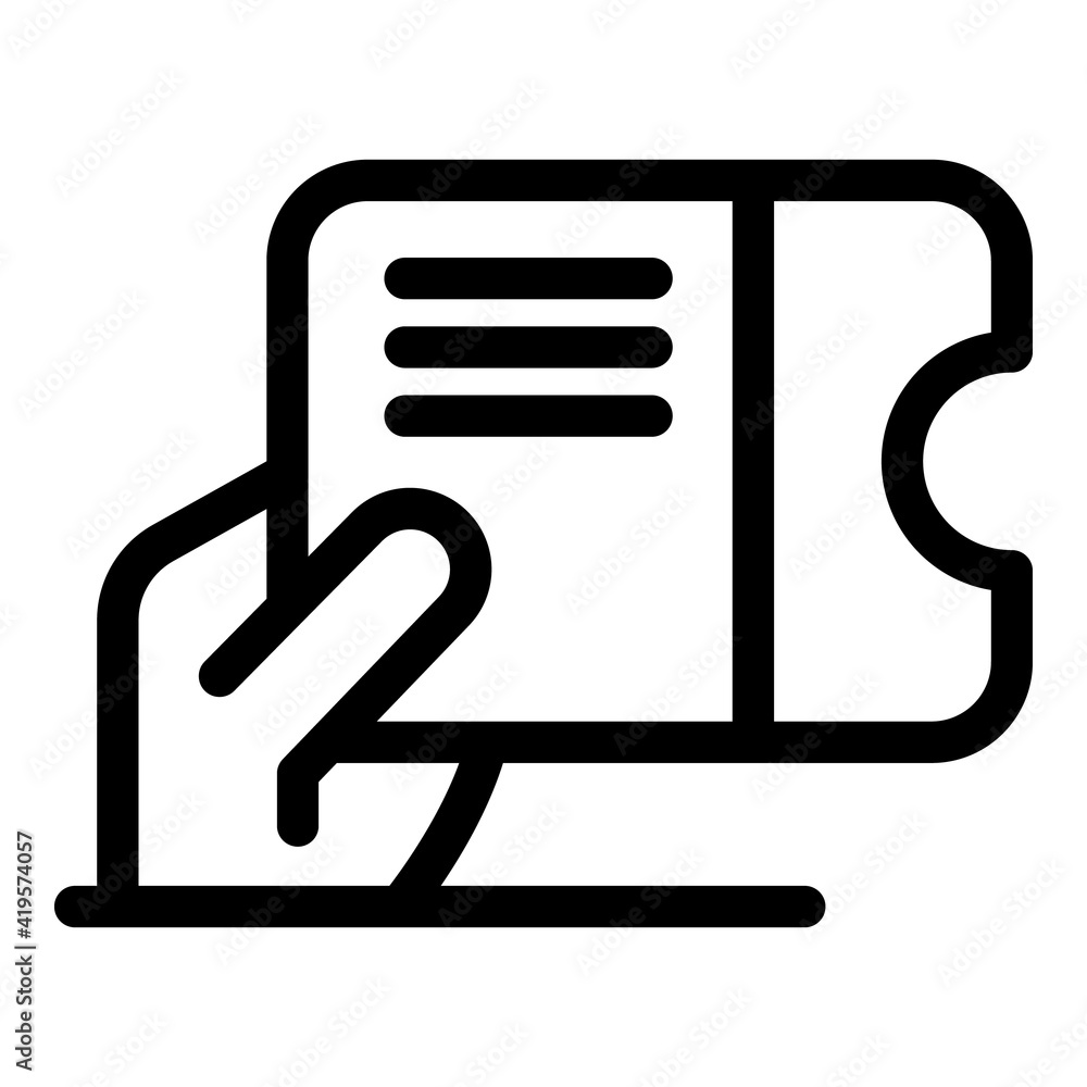 Gift voucher icon. Outline gift voucher vector icon for web design isolated on white background Gift voucher icon. Outline gift voucher vector icon for web design isolated on white background