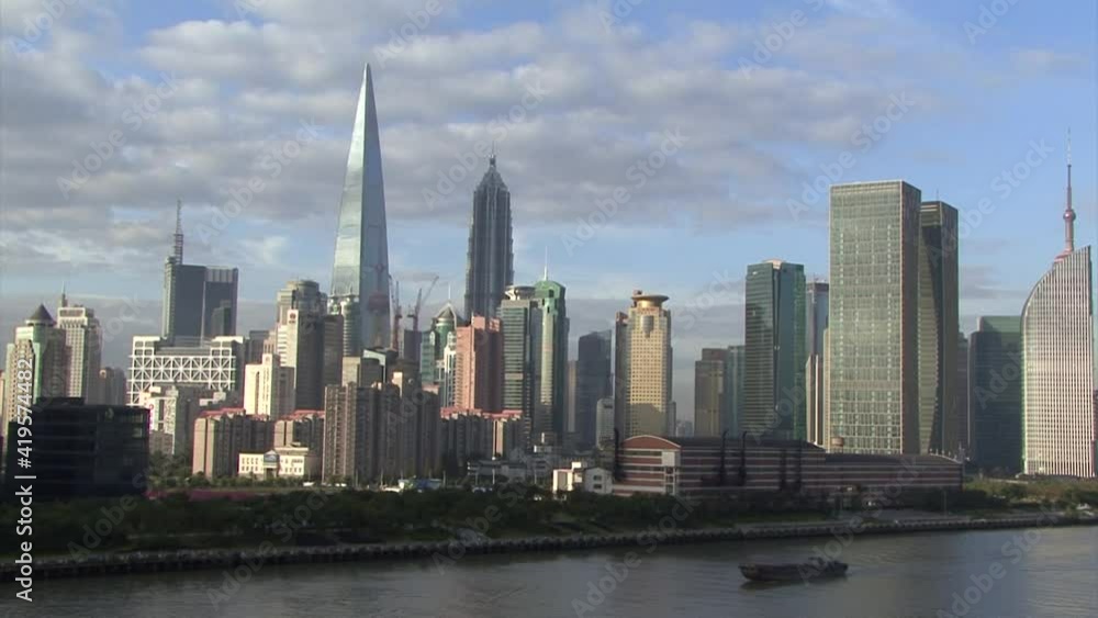 Shanghai World Financial Centre, Jin Mao Tower, Skyscrapers in Lujiazui, Shanghai, China. Shanghai World Financial Centre, Jin Mao Tower, Skyscrapers in Lujiazui, Shanghai, China.