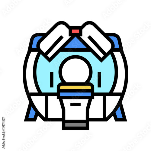 mri hospital radiology equipment color icon vector. mri hospital radiology equipment sign. isolated symbol illustration