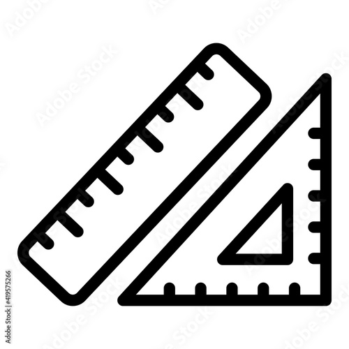 Knitting rules icon. Outline Knitting rules vector icon for web design isolated on white background