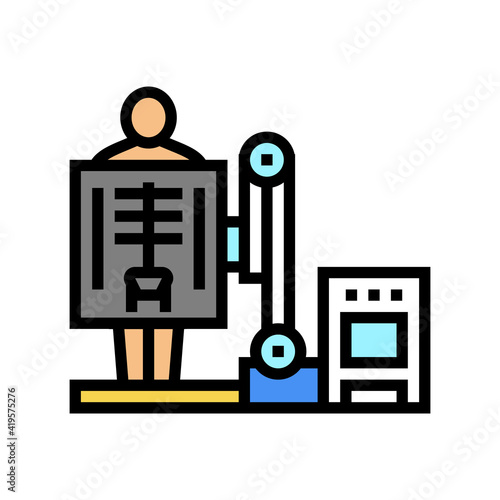 fluoroscopy radiology color icon vector. fluoroscopy radiology sign. isolated symbol illustration