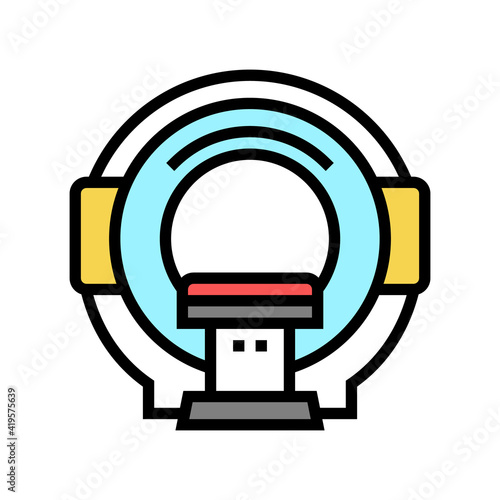 mri radiology equipment color icon vector. mri radiology equipment sign. isolated symbol illustration