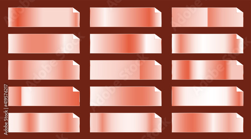 rose gold metallic gradient big set