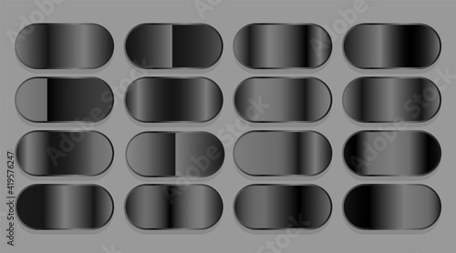 black dark shiny gradient set
