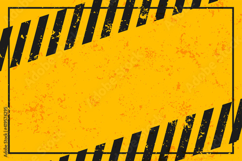 yellow warning background with black stripes