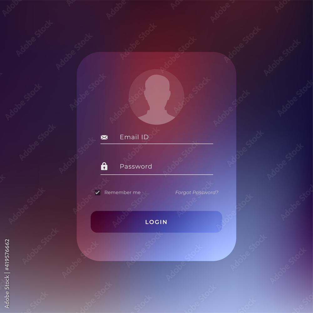 Fototapeta premium website login page template design