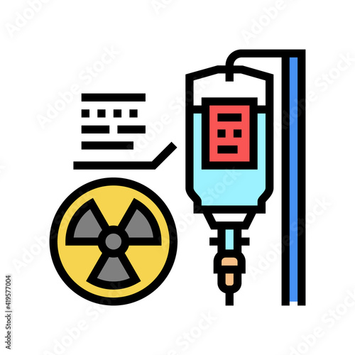 dropper radiology color icon vector. dropper radiology sign. isolated symbol illustration