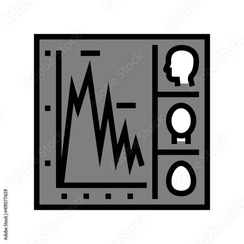 cadre with infographic radiology color icon vector. cadre with infographic radiology sign. isolated symbol illustration