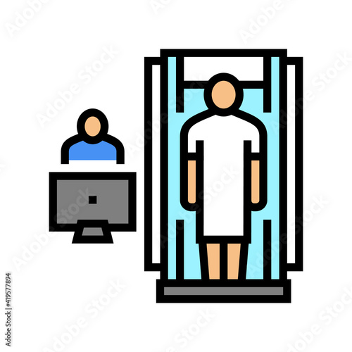 hospital cabinet radiology color icon vector. hospital cabinet radiology sign. isolated symbol illustration