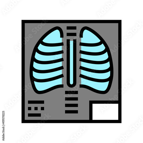 x-ray radiology color icon vector. x-ray radiology sign. isolated symbol illustration