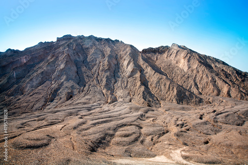 Soil erosion from mountain that have been destroyed by quarrying.