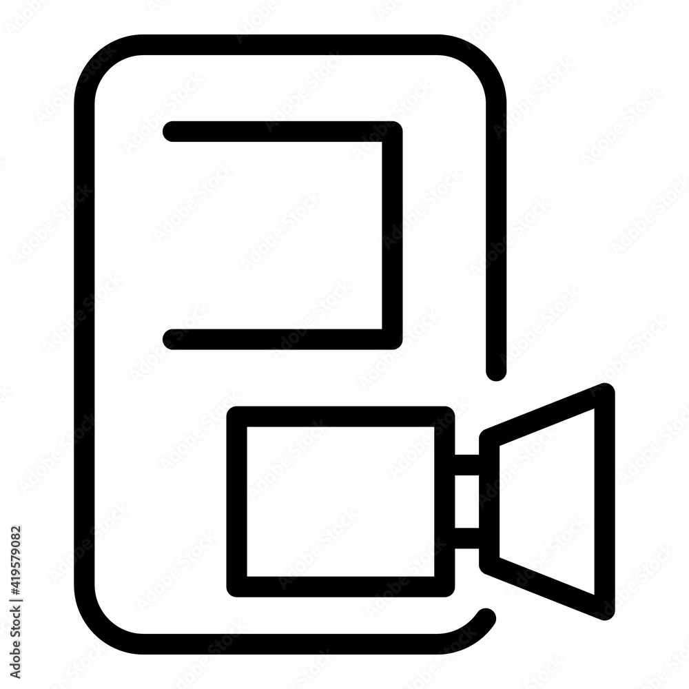 Video interface icon. Outline Video interface vector icon for web design isolated on white background Video interface icon. Outline Video interface vector icon for web design isolated on white background
