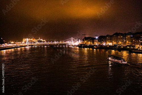 Budapest city at night