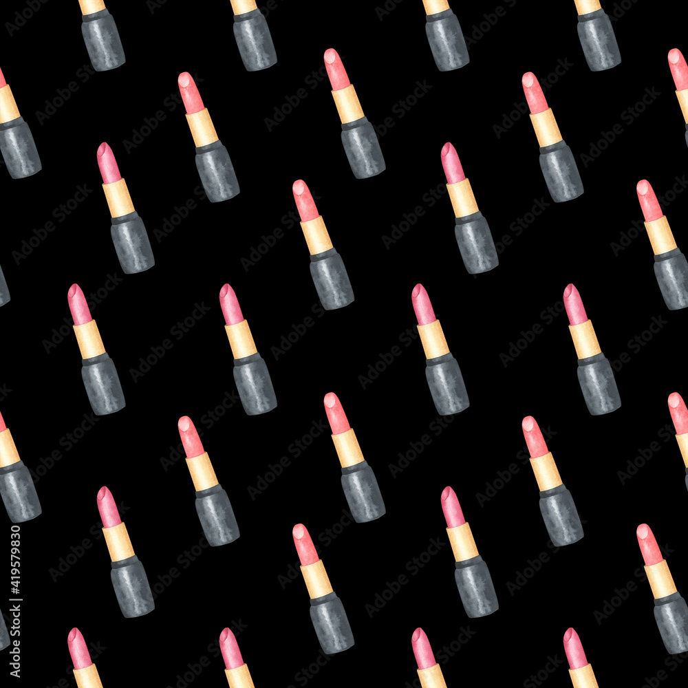 Obraz premium Lipstick Seamless Pattern