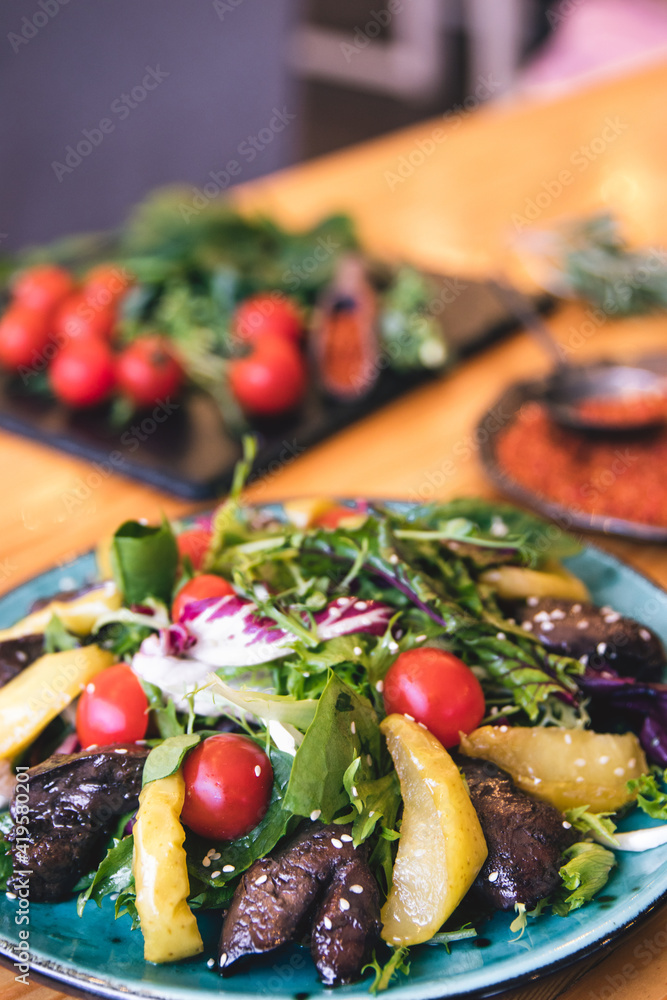 fresh salad with beef fresh salad with beef