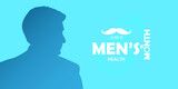 June is Men's health month vector illustration.
