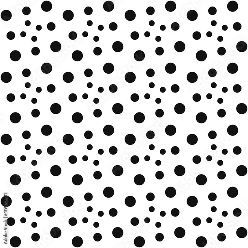 Dots Pattern. Black Vector Dots Pattern. Seamless Abstract Pattern.