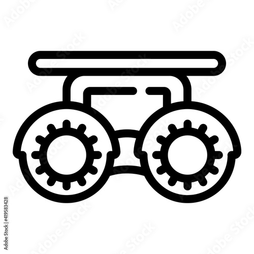 Kid phoropter icon. Outline Kid phoropter vector icon for web design isolated on white background