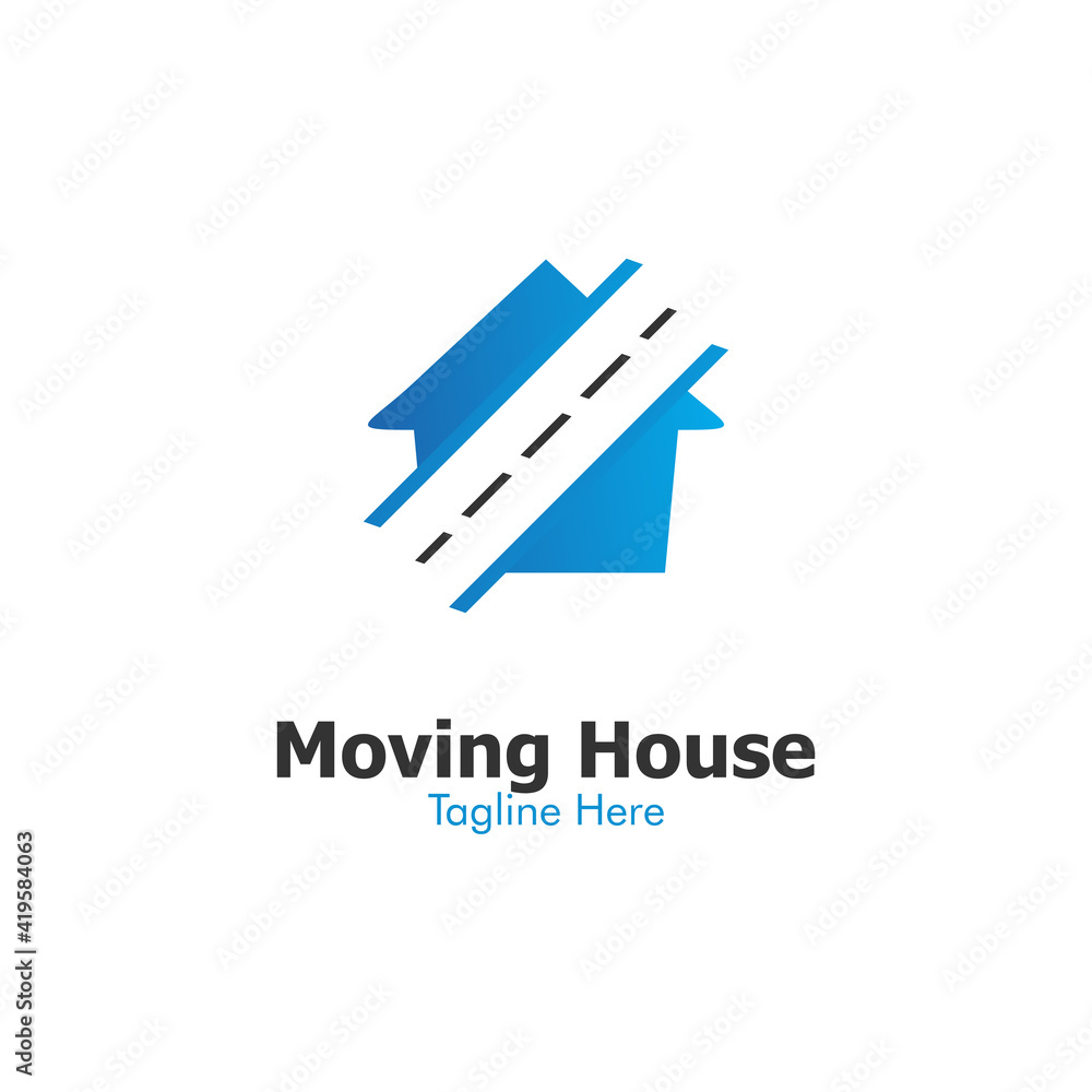 Illustration Vector Graphic of Moving House Logo. Perfect to use for Technology Company Illustration Vector Graphic of Moving House Logo. Perfect to use for Technology Company