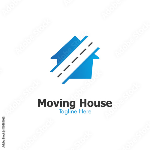 Illustration Vector Graphic of Moving House Logo. Perfect to use for Technology Company