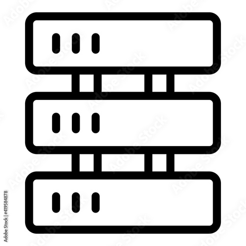 Cryptocurrency server icon. Outline Cryptocurrency server vector icon for web design isolated on white background